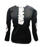Payton Black White Long Sleeves Top