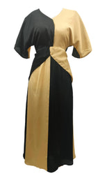 Aurora Gold Black Midaxi Dress