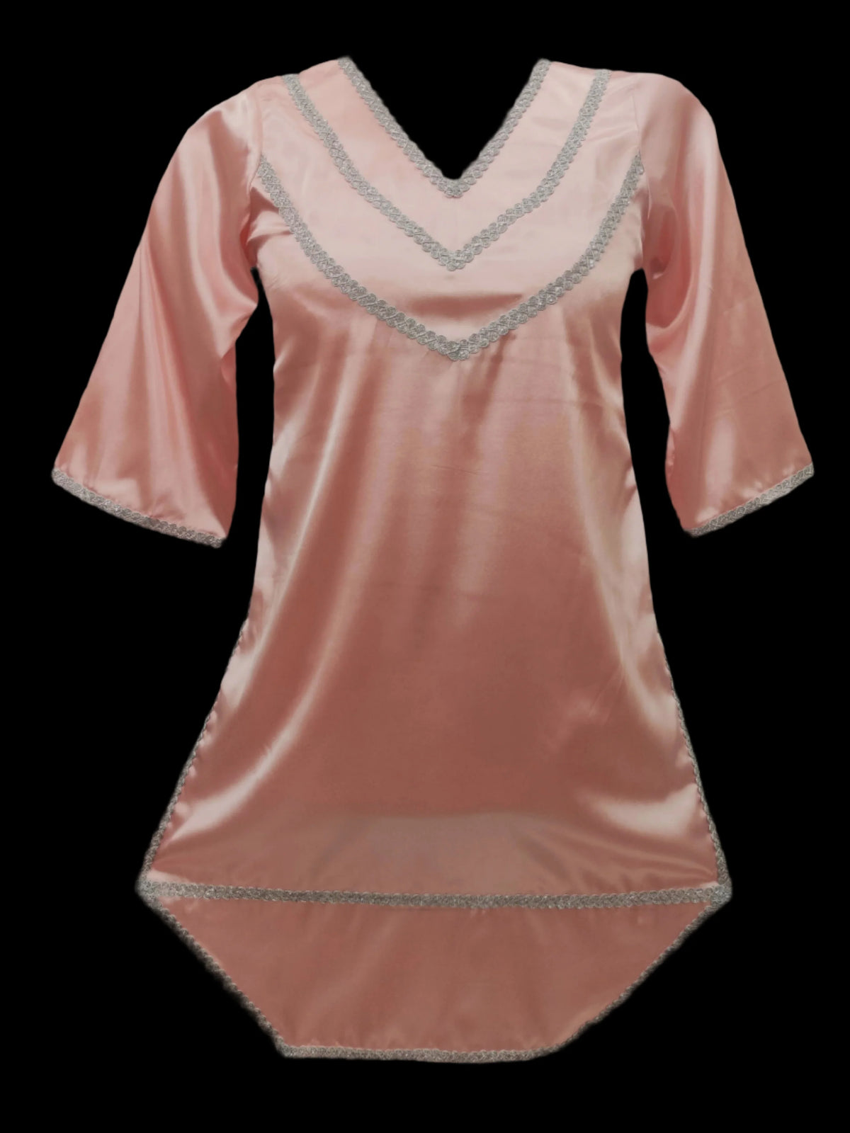 Maha Pink Premium Satin Kameez