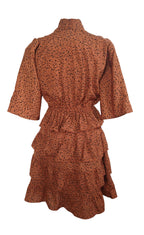 Caroline Brown Black Mini Dress