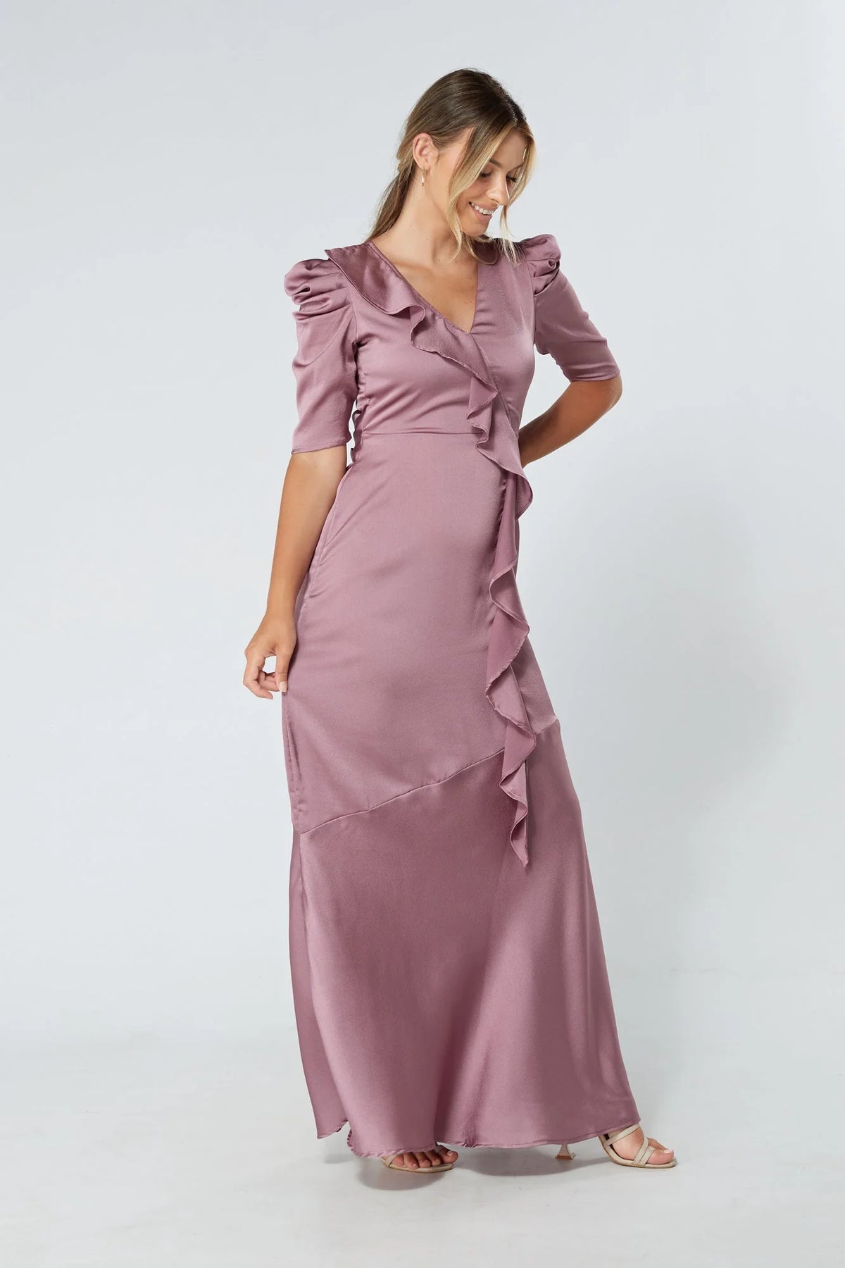Daisy Lilac Crepe Maxi Dress