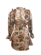 Soha floral frilled top