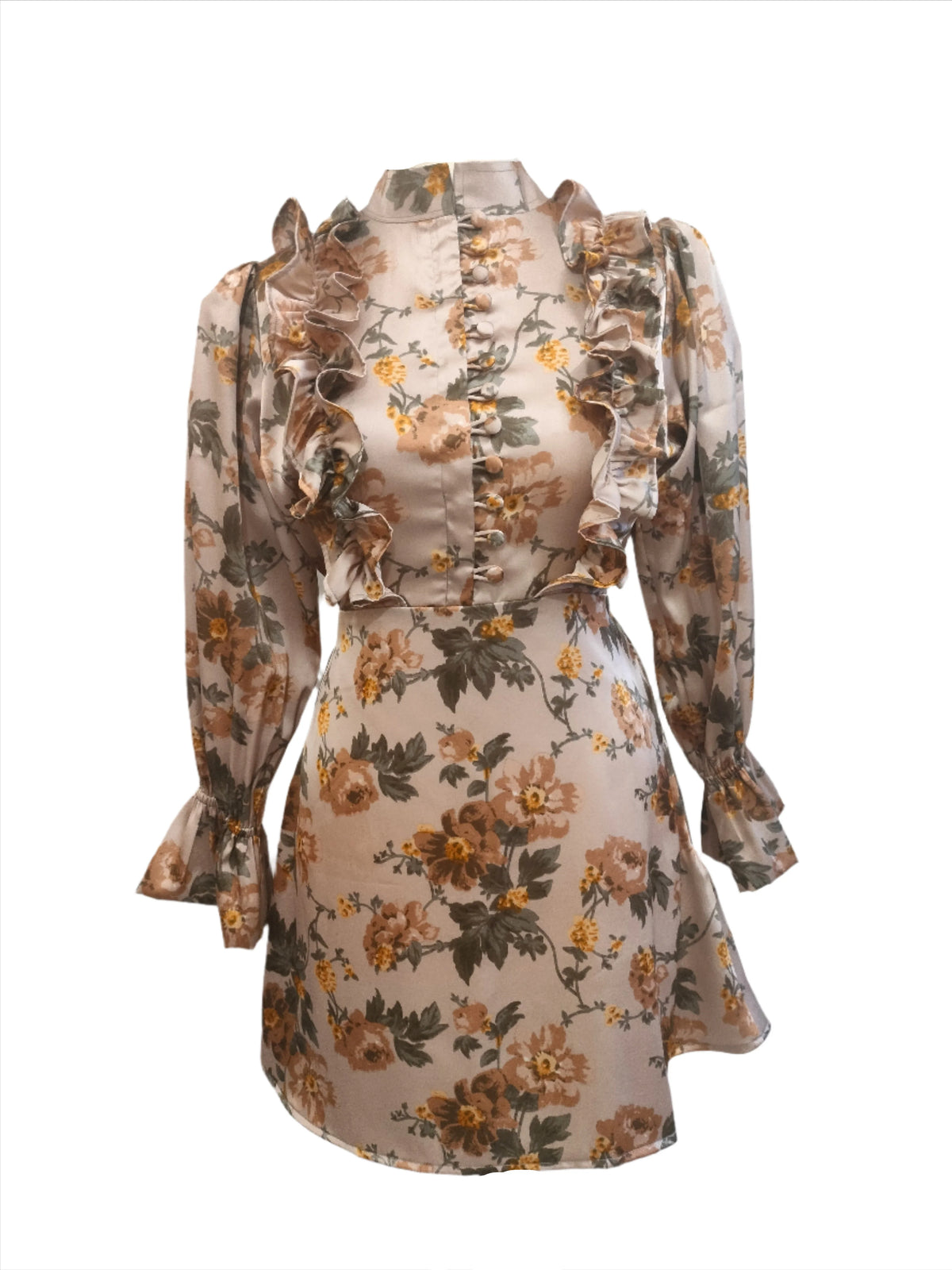 Soha floral frilled top