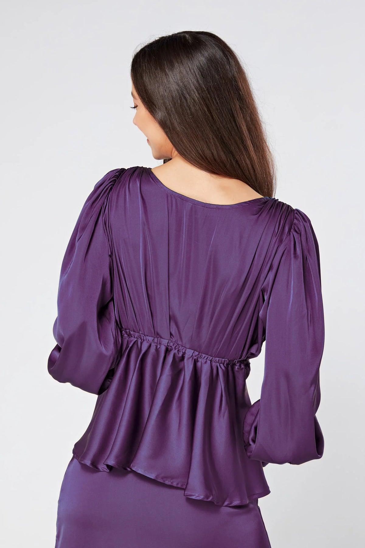 Elisa Mauve Purple Buttoned Blouse