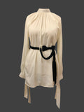 Sydney Off White Satin Top