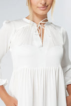 Gia White Tiered Maxi Dress
