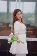 Liana Off White Ethnic Kurti