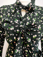 Priscilla black floral maxi dress