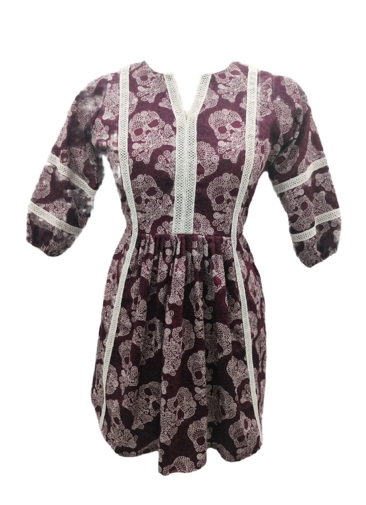 Sheliya Brown White Ethnic Kurti
