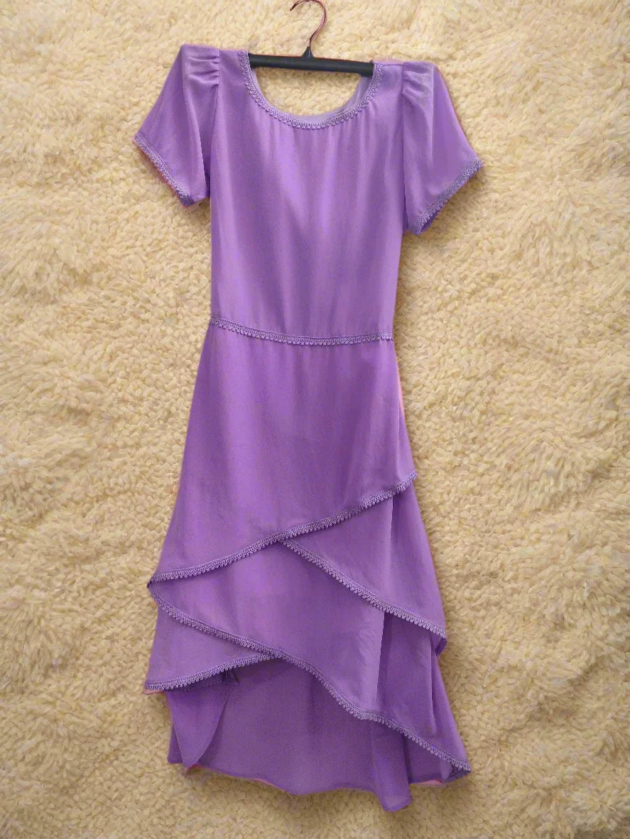 Madeline Purple Midi Dress
