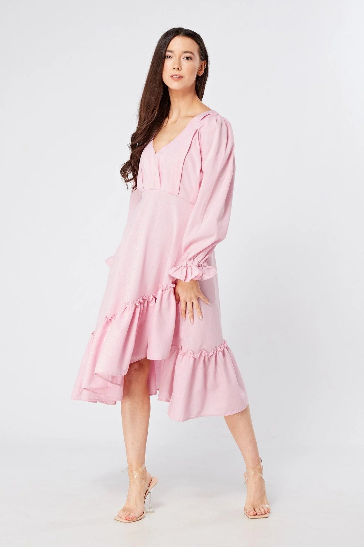Alira Rosy Pink Midi Dress