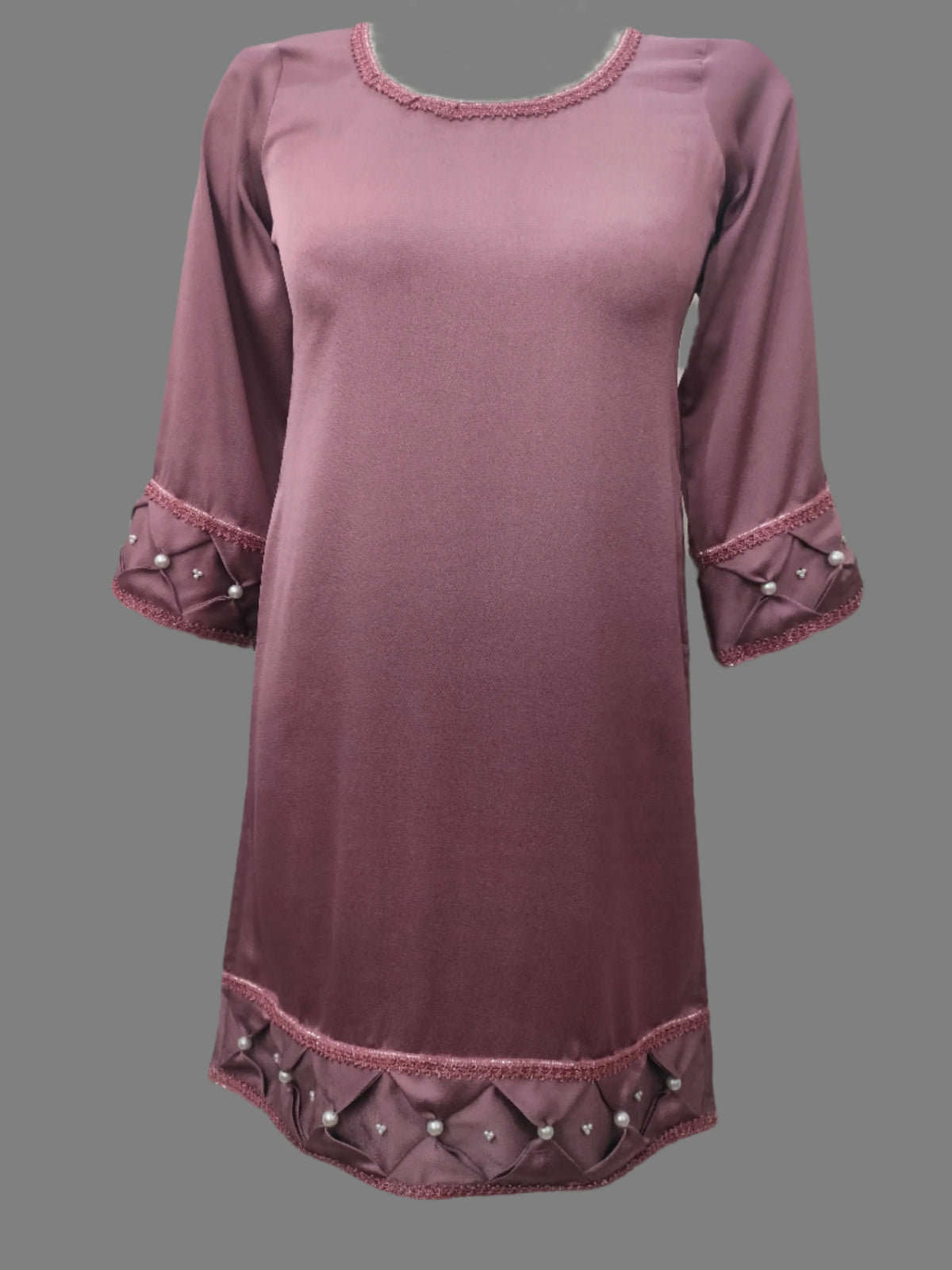 Seri Lilac Pink Premium Satin Kameez