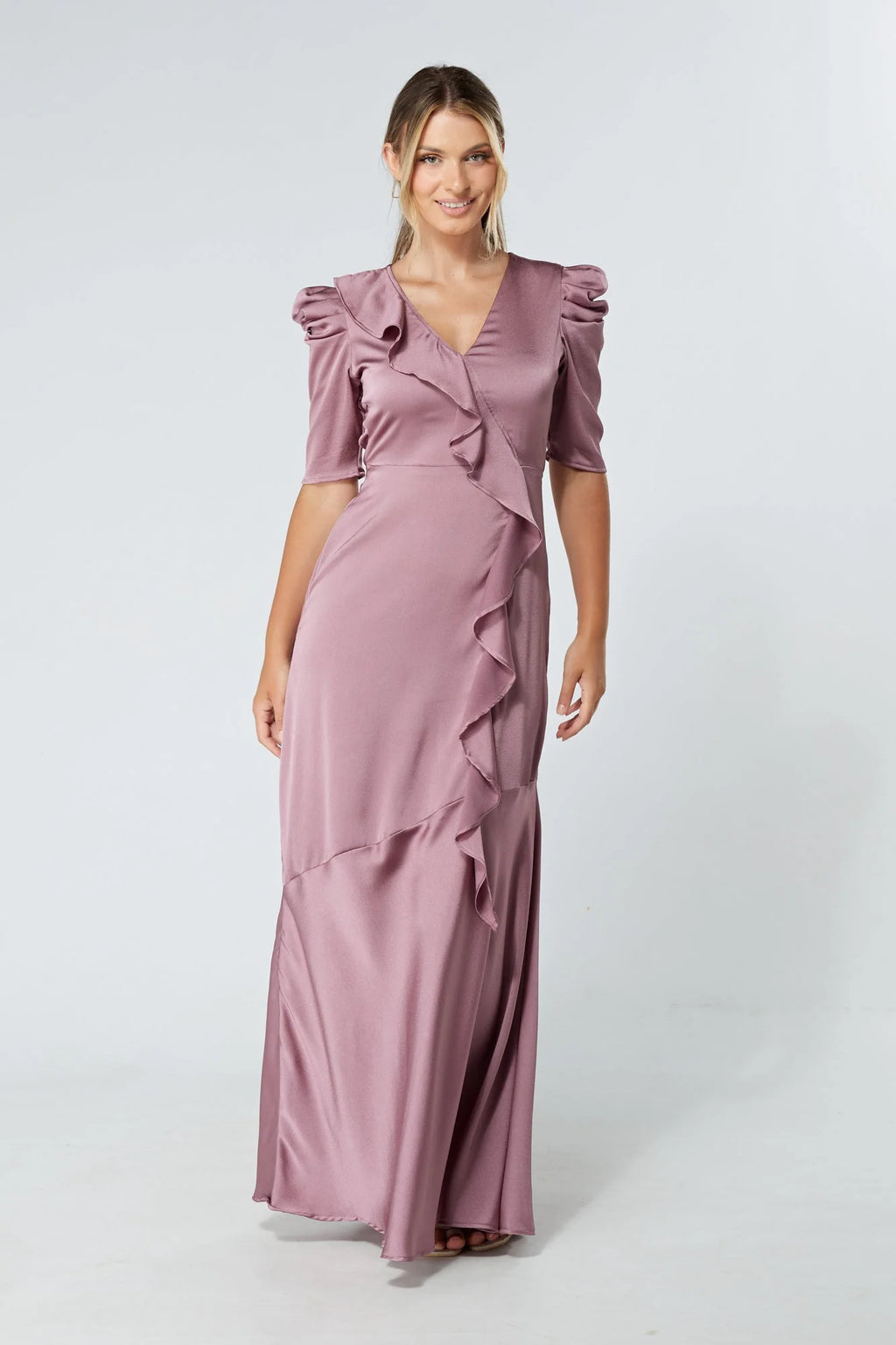 Daisy Lilac Crepe Maxi Dress