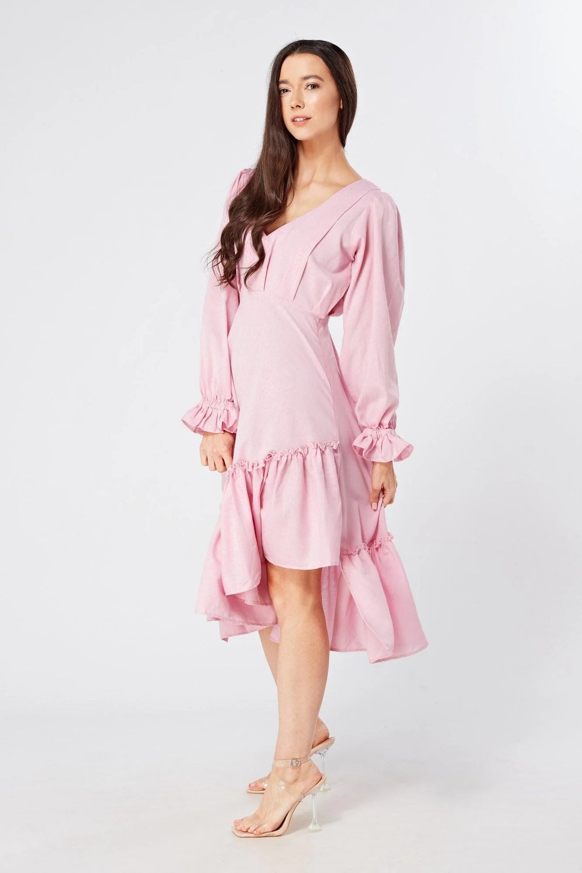 Alira Rosy Pink Midi Dress