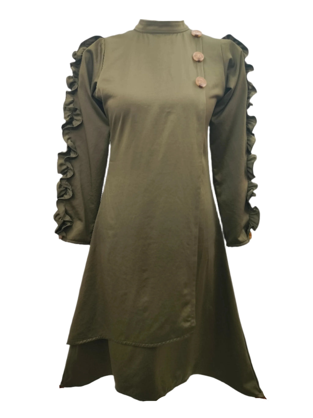 Eva Moss Green Midi Dress