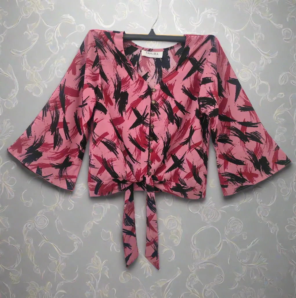 Nancy Printed Crop Top