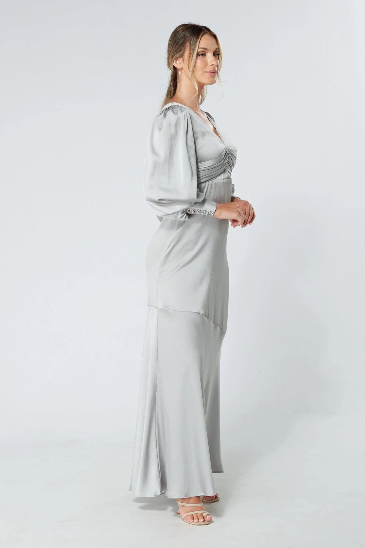 Naomi Silver Maxi Dress