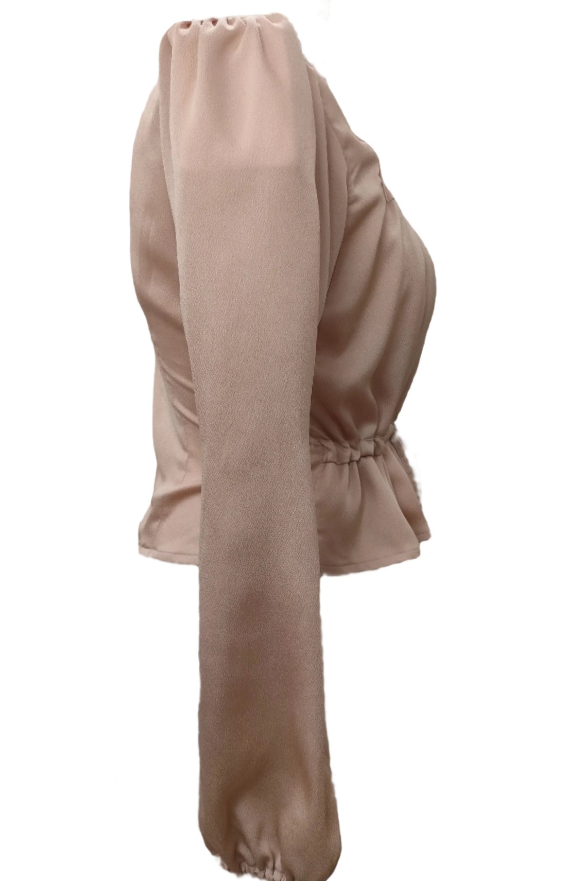 Stella Beige Vintage Buttoned Blouse