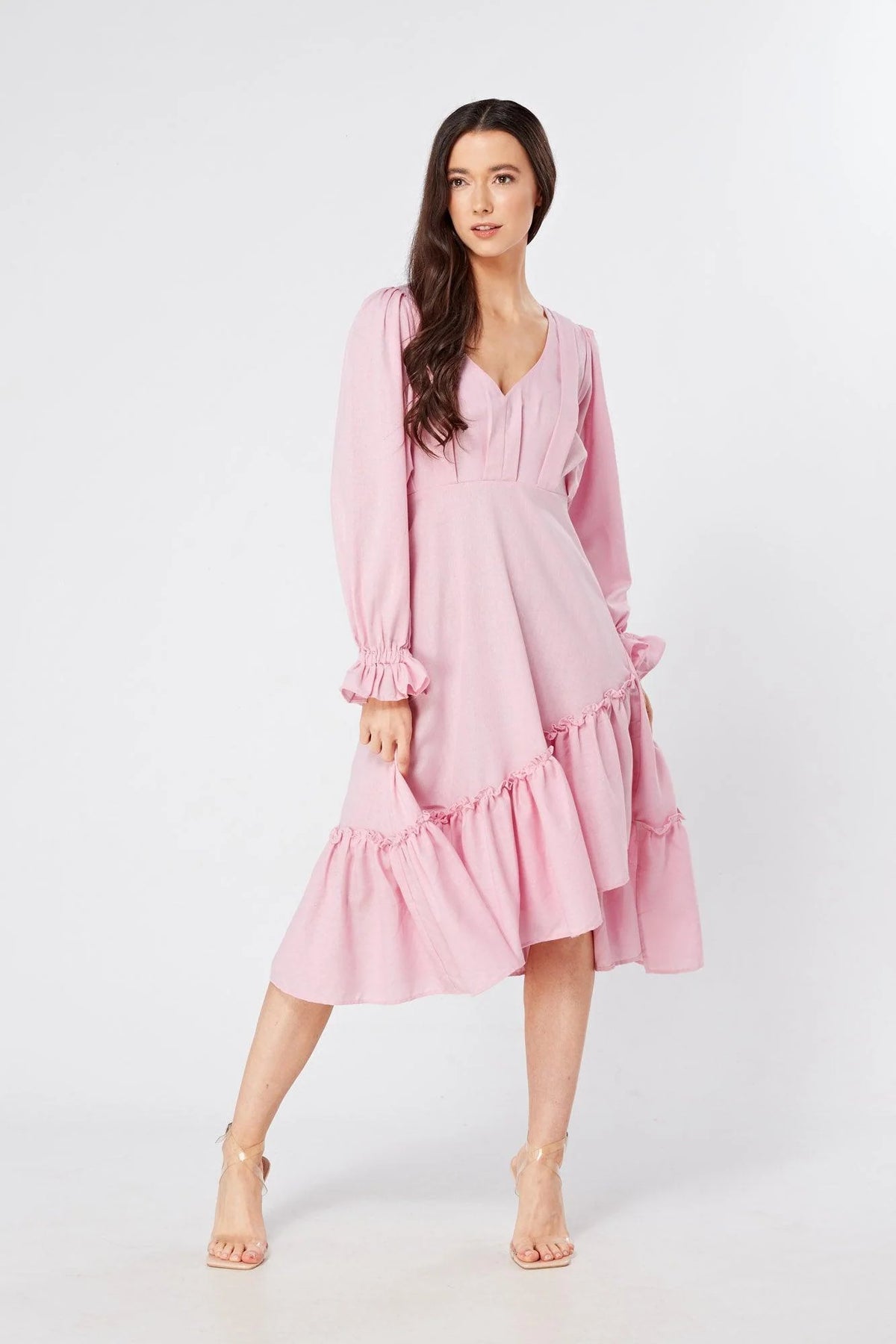 Alira Rosy Pink Midi Dress