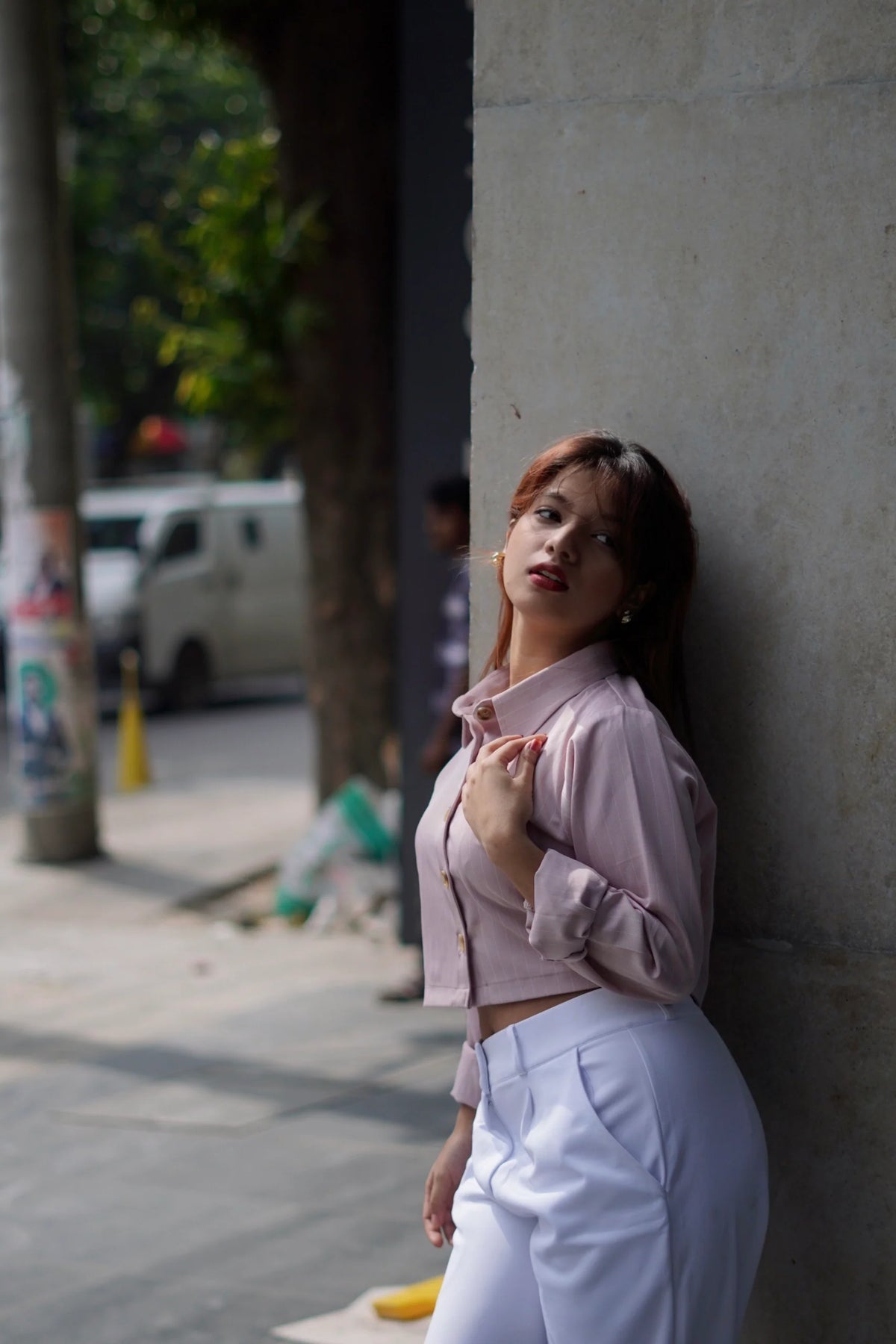 June Pink Crop Shirt