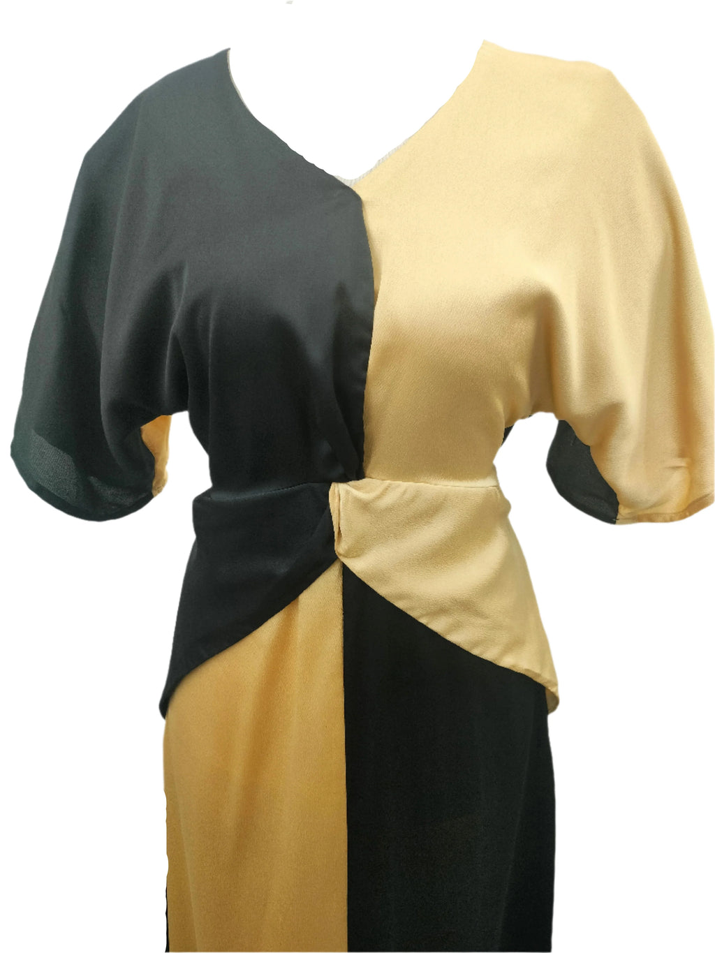 Aurora Gold Black Midaxi Dress