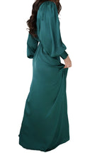 Layla Emerald Green Satin Maxi Dress
