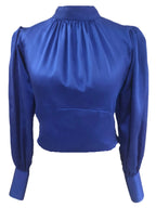Tracy cobalt blue crop top