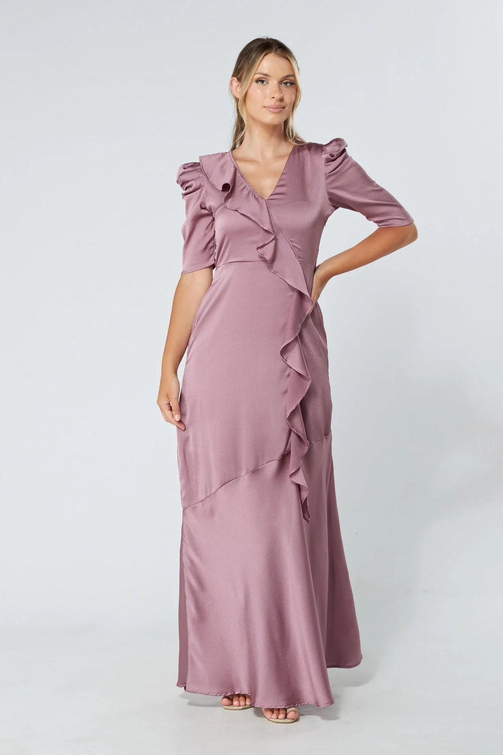 Daisy Lilac Crepe Maxi Dress