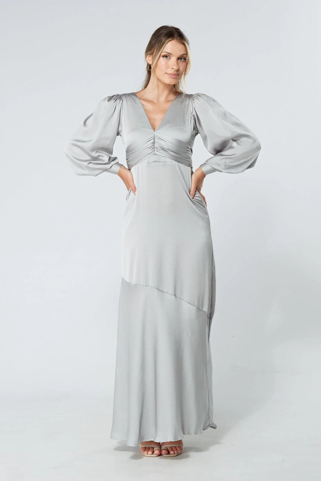 Naomi Silver Maxi Dress
