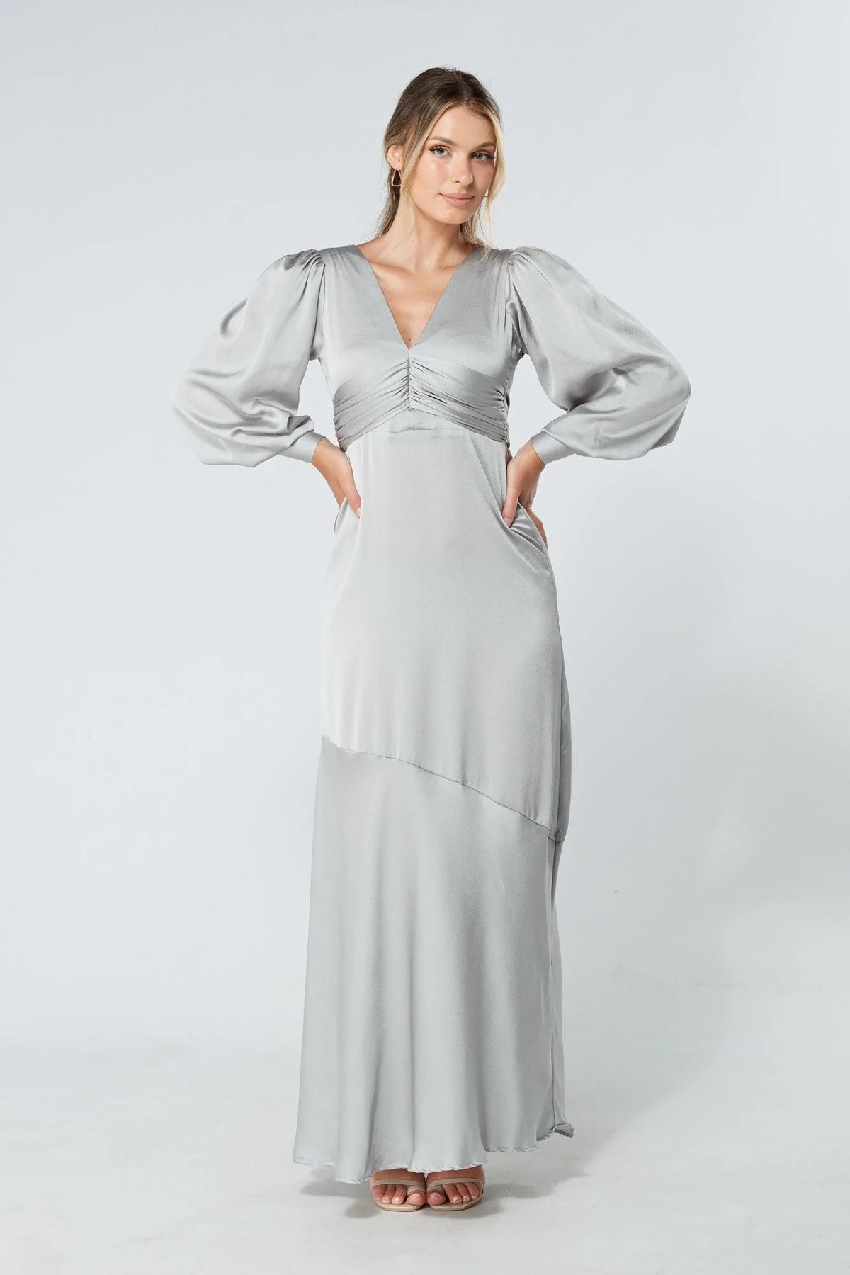 Naomi Silver Maxi Dress
