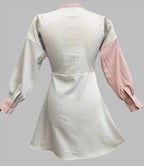 Gemma pink light blue split shirt
