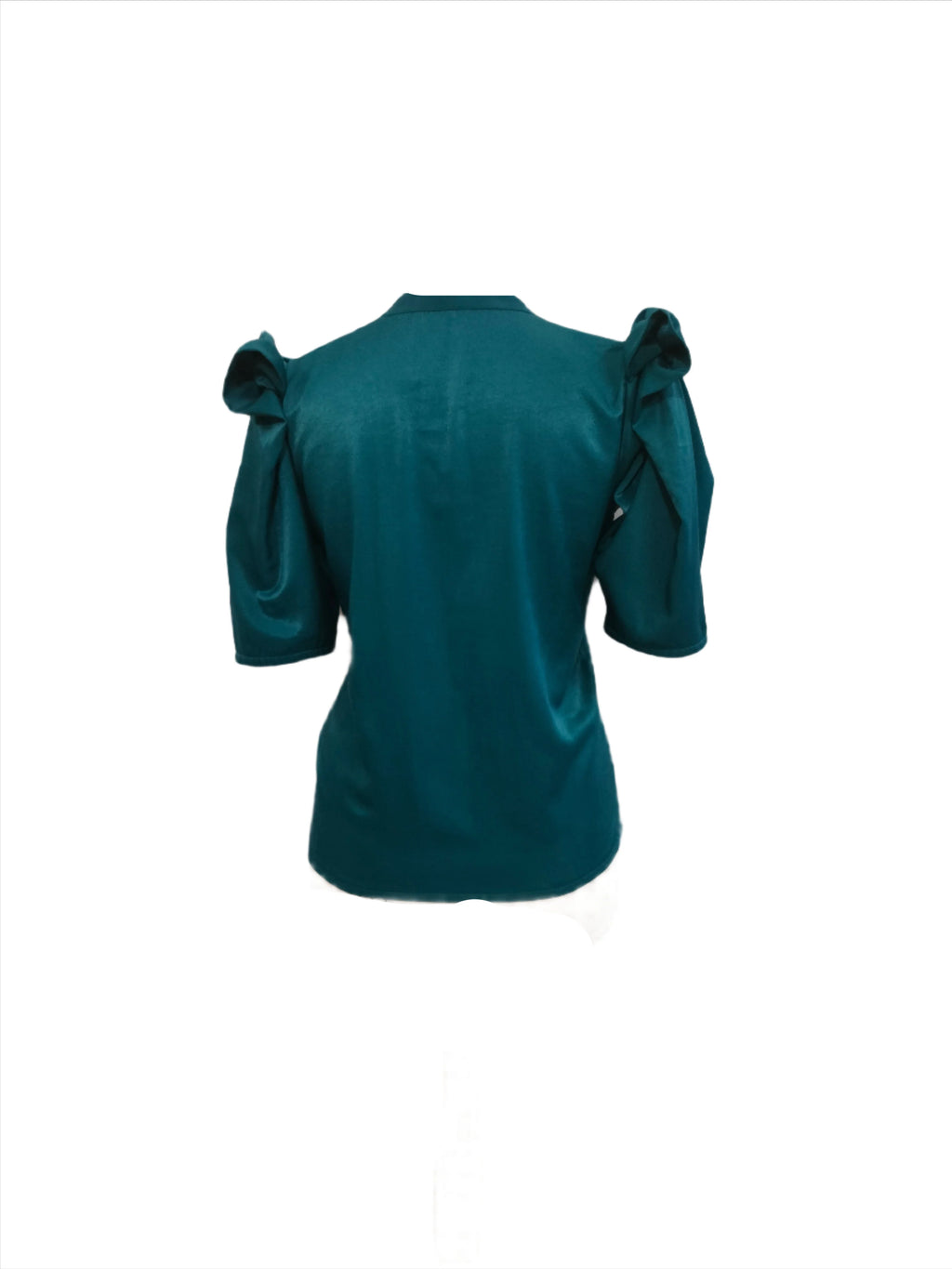 Sia teal green bow sleeves top