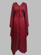 Iris deep red abaya