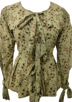 Paris green floral top