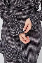 Anais Black And White Dotted Maxi Dress
