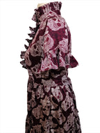 Viola Brown Printed Mini Dress