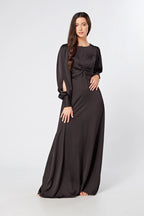 Lila Black Knotted Front Maxi Dress