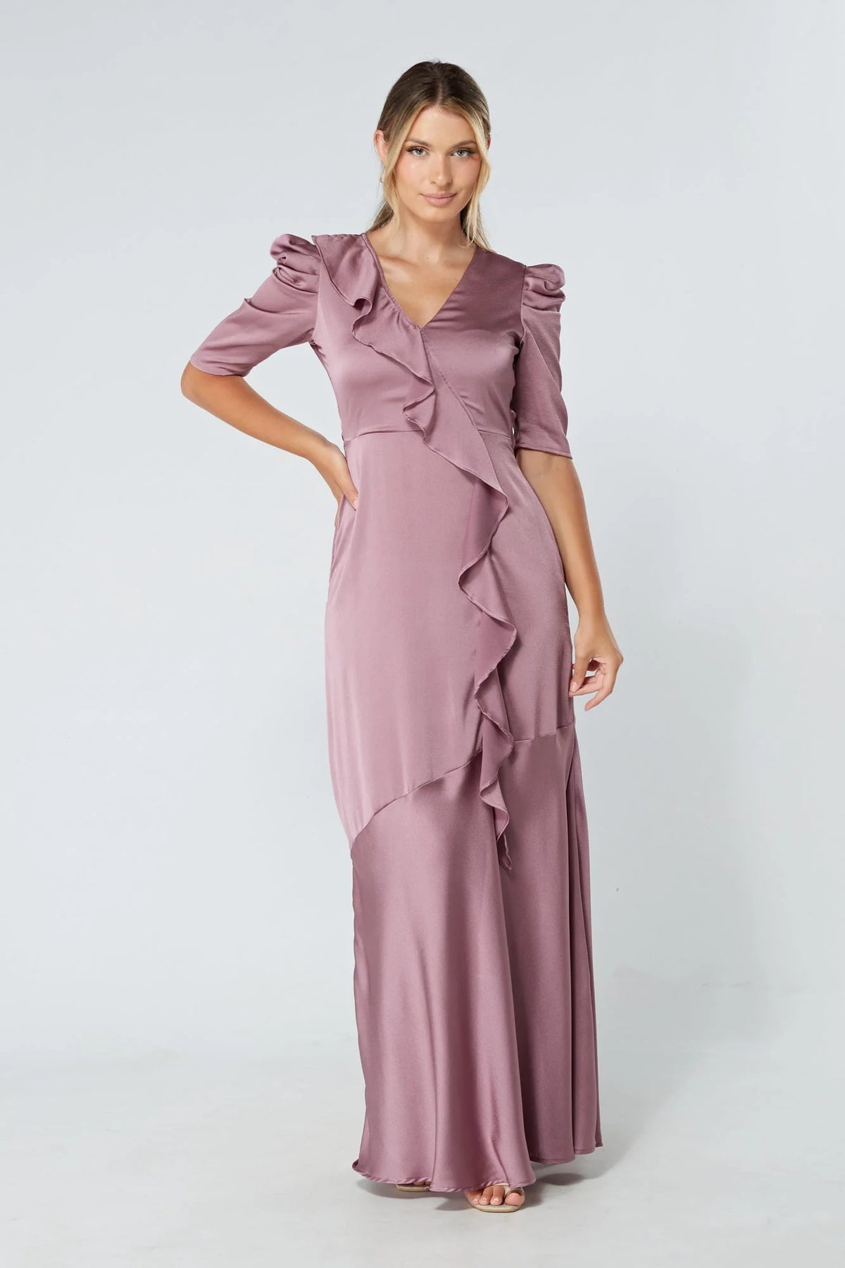 Daisy Lilac Crepe Maxi Dress