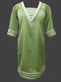 Anora Green White Premium Satin Kameez