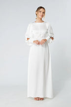 Lila White Knotted Front Maxi Dress