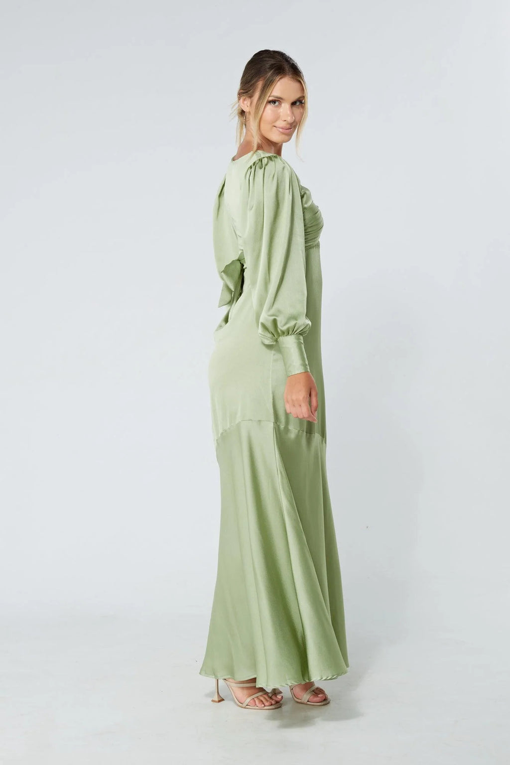 Naomi Olive Green Maxi Dress