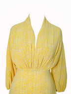 Fiona yellow midi dress