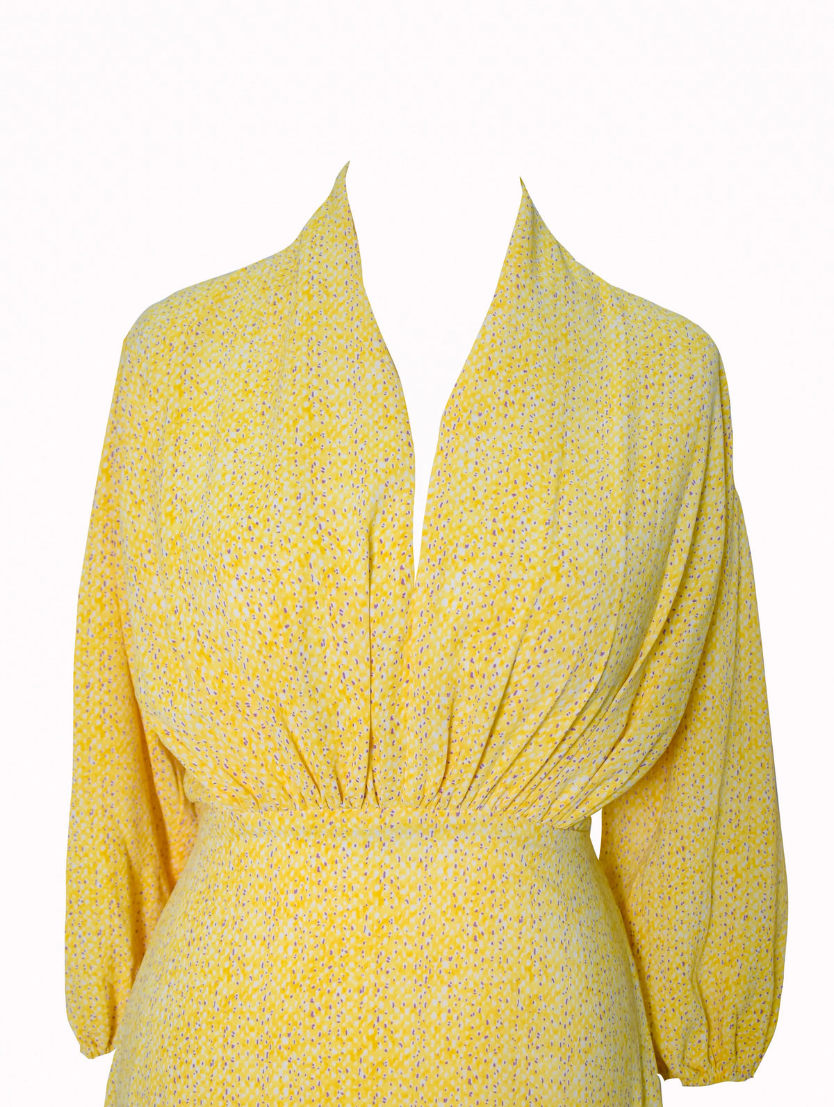 Fiona yellow midi dress