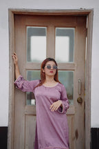 Seri Lilac Pink Premium Satin Kameez