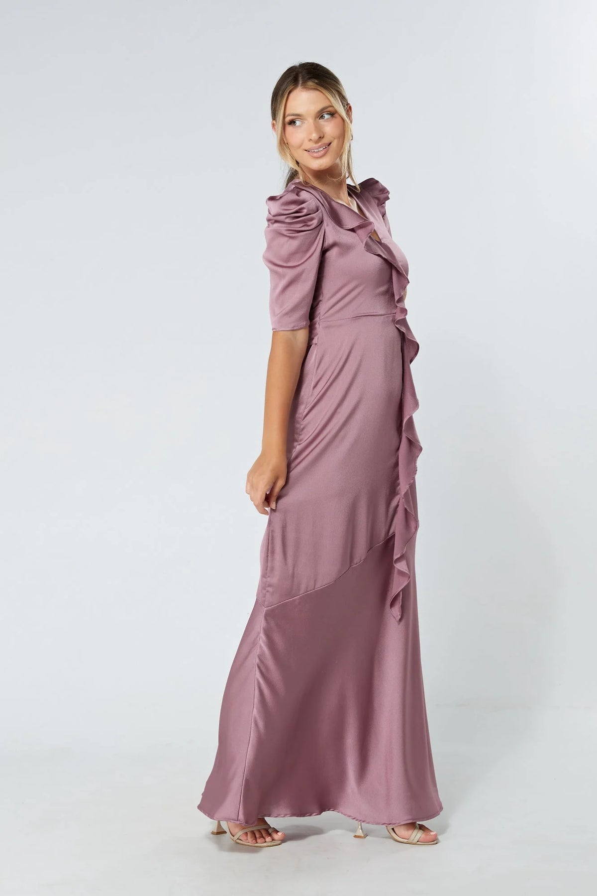 Daisy Lilac Crepe Maxi Dress