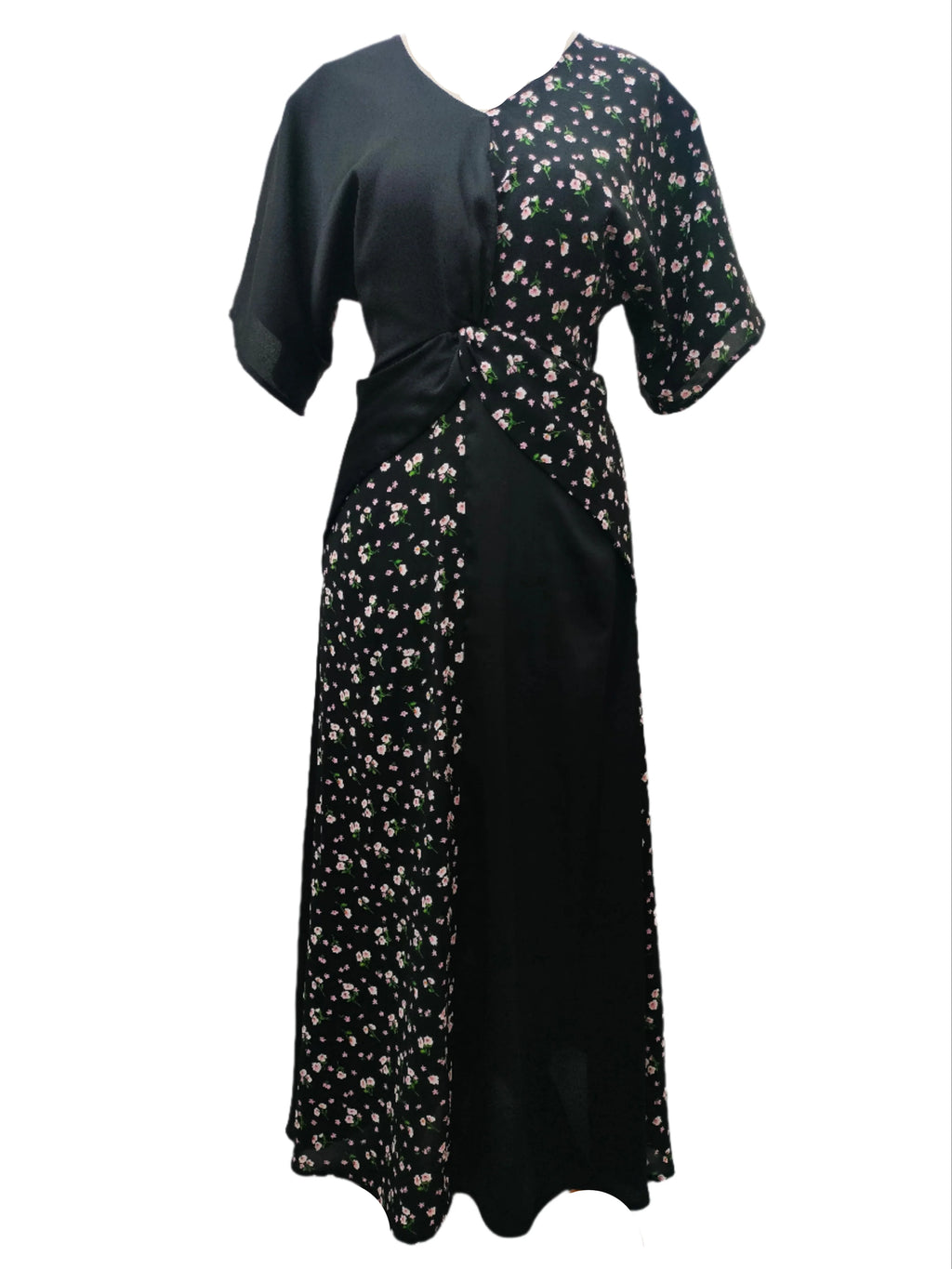 Aurora Black Printed Midaxi Dress