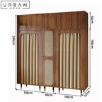 ALNA Mid-Century Rattan Wardrobe