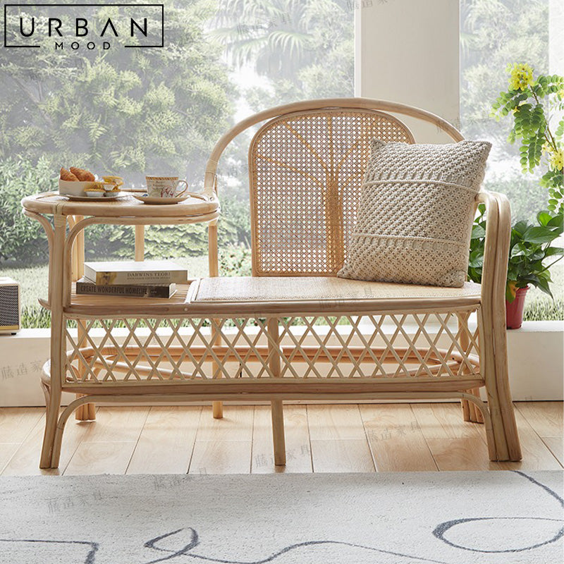 APOLIN Japandi Rattan Bench