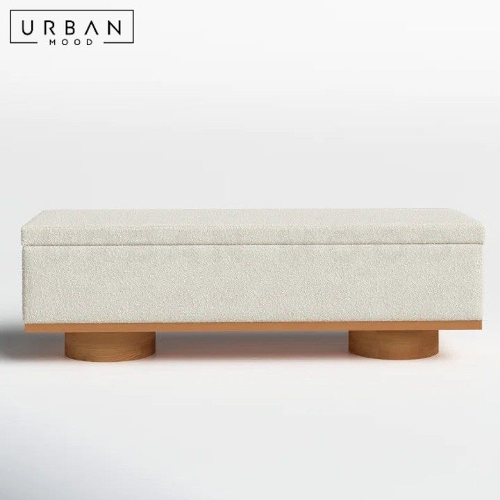 CONIN Modern Boucle Storage Bench