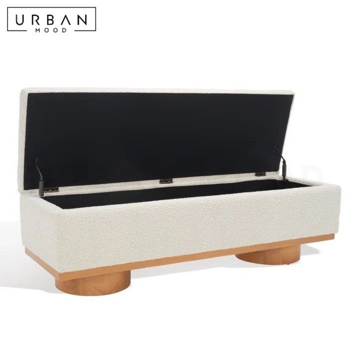 CONIN Modern Boucle Storage Bench